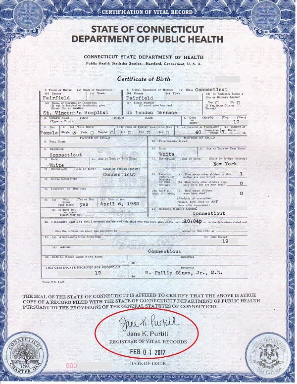 birth certificate connecticut eligible for apostille 2017
