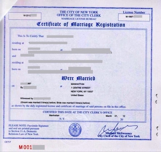Marriage certificate front 2012 75