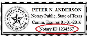notary stamp new texas
